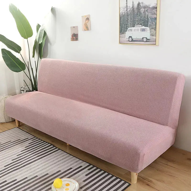 Recliner Sofa Cover Velvet Stretchable CHARMÉA Set Of Dark Pink-120 To 155 Small Size