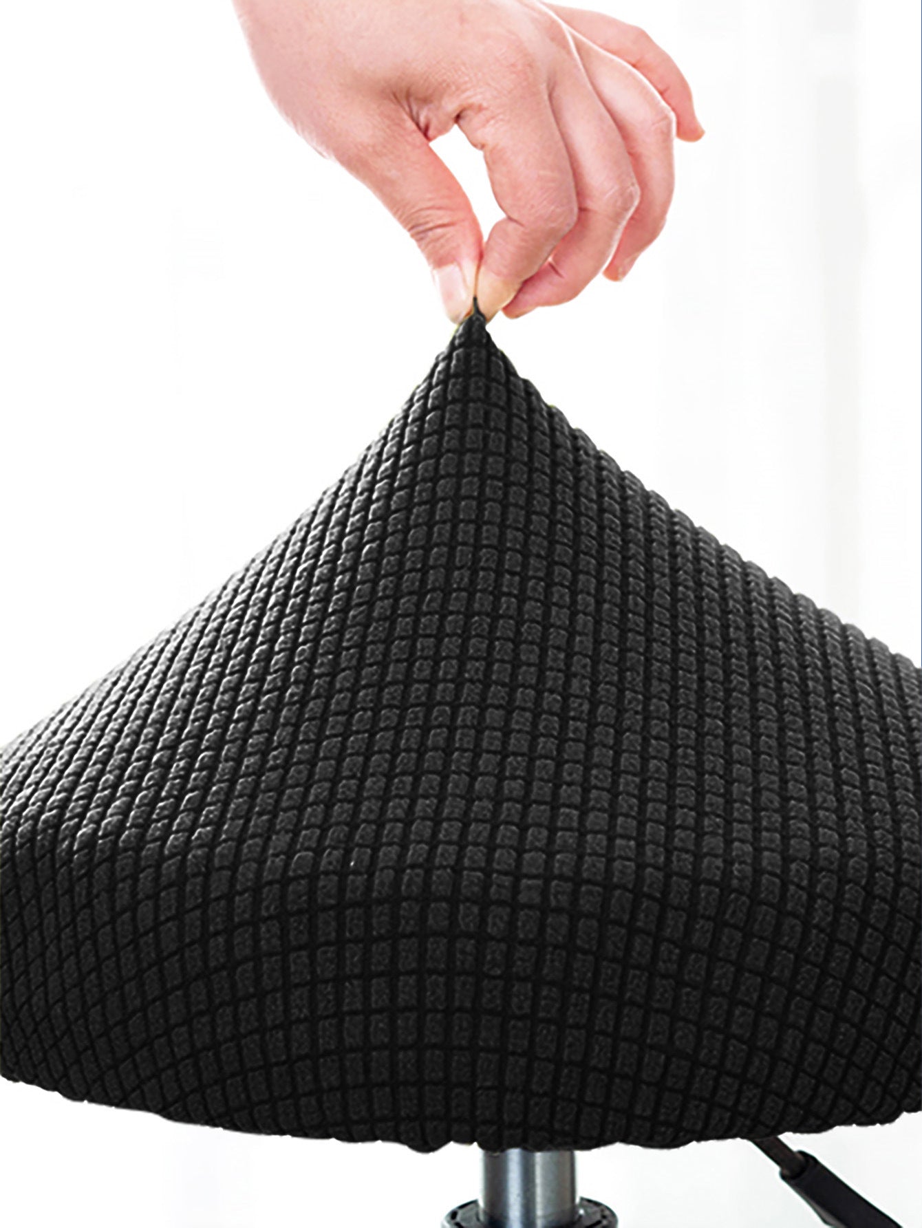 Rolling Stool Cover Stretch-Fit Colette Black