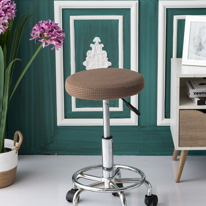 Rolling Stool Cover Stretch-Fit Colette Chocolate color