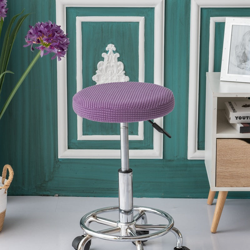 Rolling Stool Cover Stretch-Fit Colette Light purple