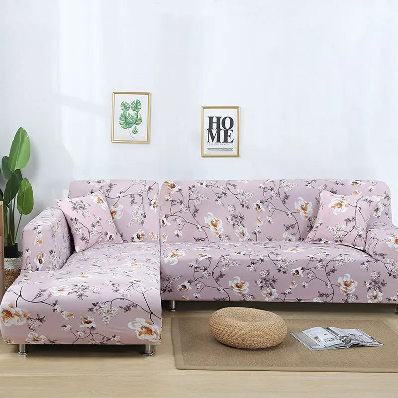 Sectional Couch Cover Stretch Print LUMIÈRE