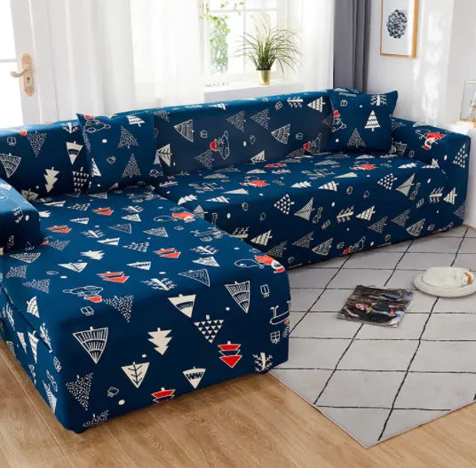 Sectional Couch Cover Stretchable Dotvie Christmas tree-235x300cm 4Seat