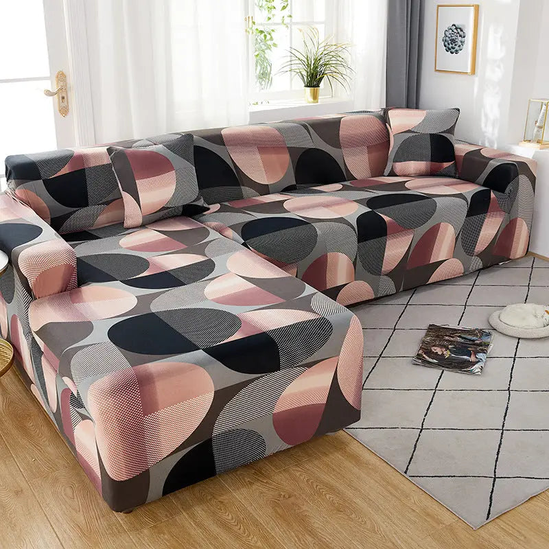 Sectional Couch Cover Stretchable Dotvie Dot Life-235x300cm 4Seat