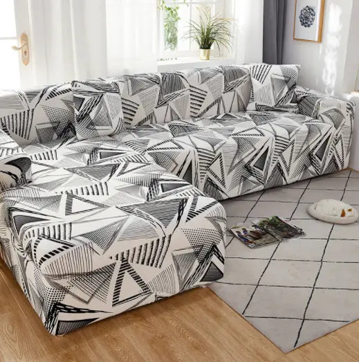 Sectional Couch Cover Stretchable Dotvie Graffiti-145x185cm 2Seat