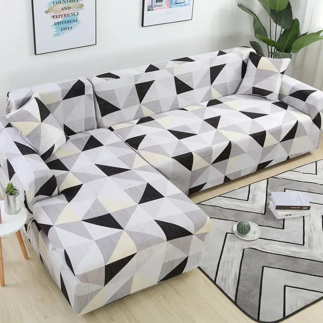 Sectional Couch Cover Stretchable Nordic LUNÉAIRE 1 Style-B
