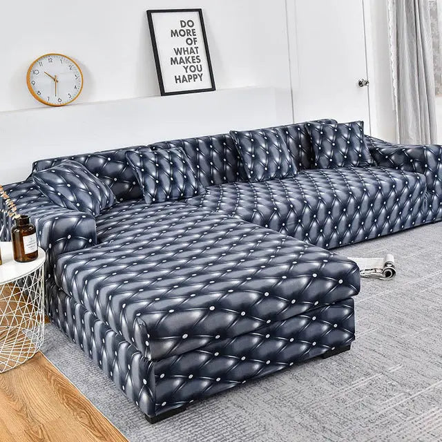 Sectional Couch Cover Stretchable Nordic LUNÉAIRE 2 Style-D