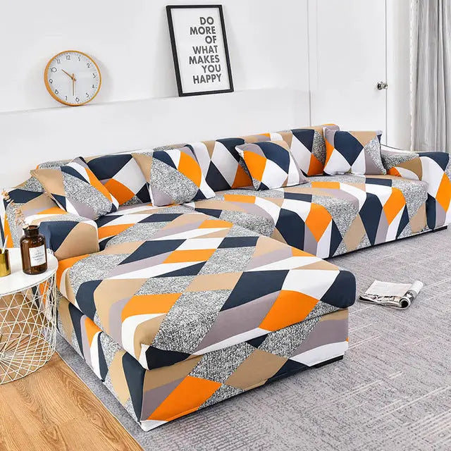Sectional Couch Cover Stretchable Nordic LUNÉAIRE 5 Style-C