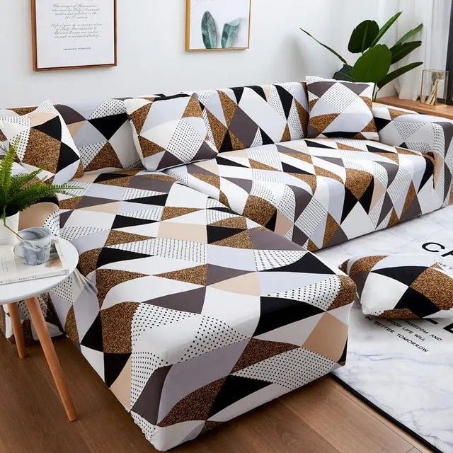 Sectional Couch Cover Stretchable Nordic LUNÉAIRE 6 Style-B