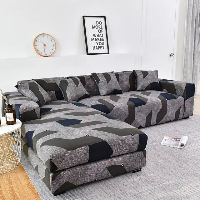 Sectional Couch Cover Stretchable Nordic LUNÉAIRE 7 Style-D