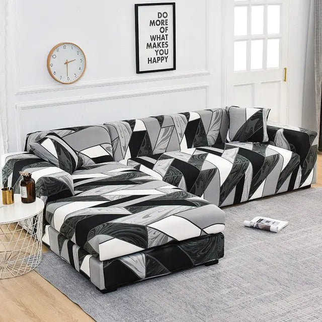 Sectional Couch Cover Stretchable Nordic LUNÉAIRE 9 Style-B