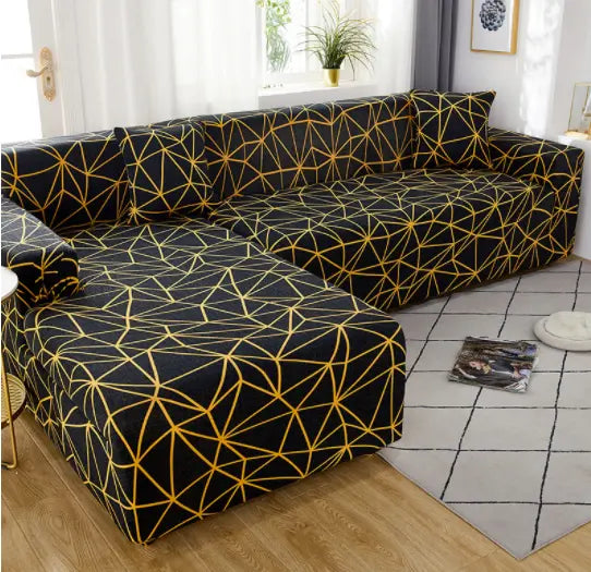 Sectional Couch Cover Stretchable Pet-Friendly Dottine Oblique grid-45x45cm Pillowcase 1Pcs