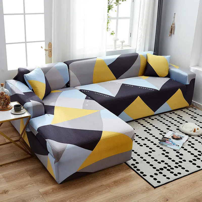 Sectional Sofa Cover Stretchable Pet-Friendly LUNÉRA Geometry-1pc pillowcase