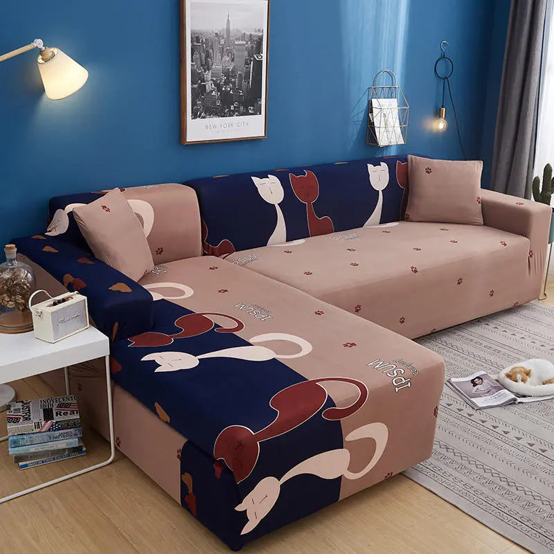 Sectional Sofa Cover Stretchable Pet-Friendly LUNÉRA Osaka cat-1pc pillowcase
