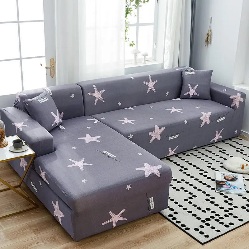 Sectional Sofa Cover Stretchable Pet-Friendly LUNÉRA Starfish-1pc pillowcase