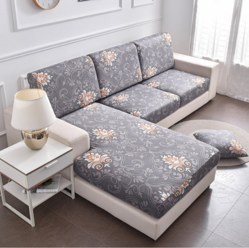 Sectional Sofa Seat Cover Stretch Pet-Friendly CELINE Grey-Imperial Concubine Style