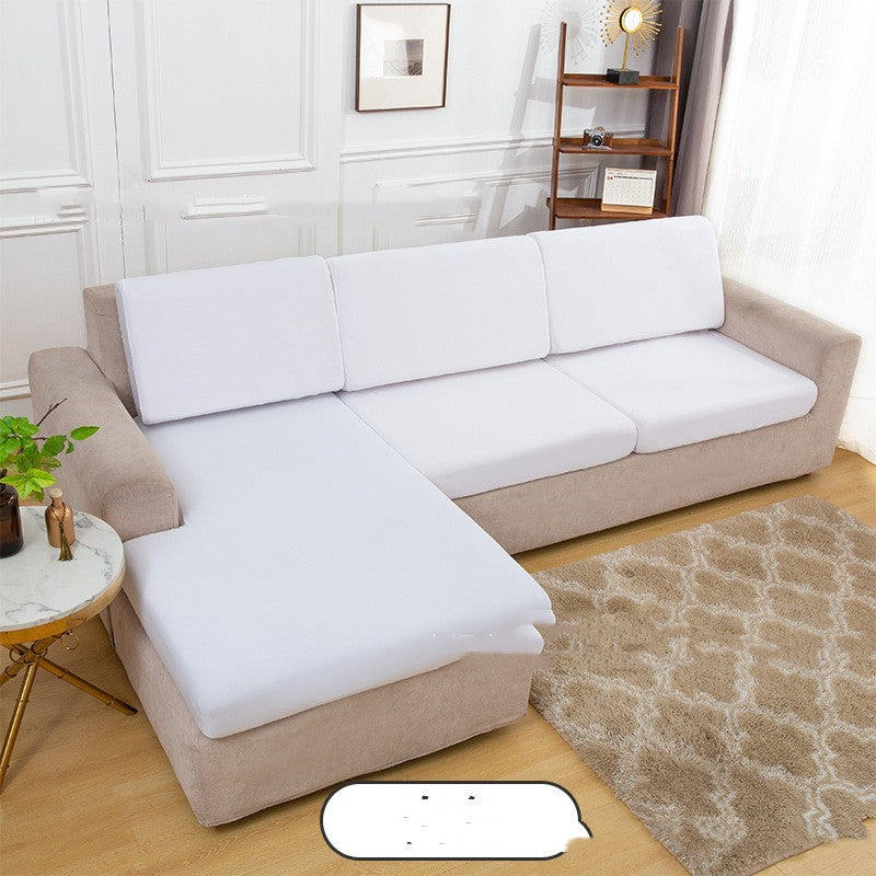 Sectional Sofa Seat Cover Stretch Solide CELINE White-Single Seat Seat Cover