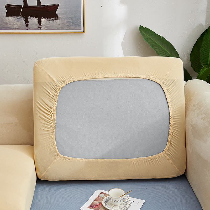 Sectional Sofa Seat Cover Stretchable ELOISE Beige-Backrest L Code