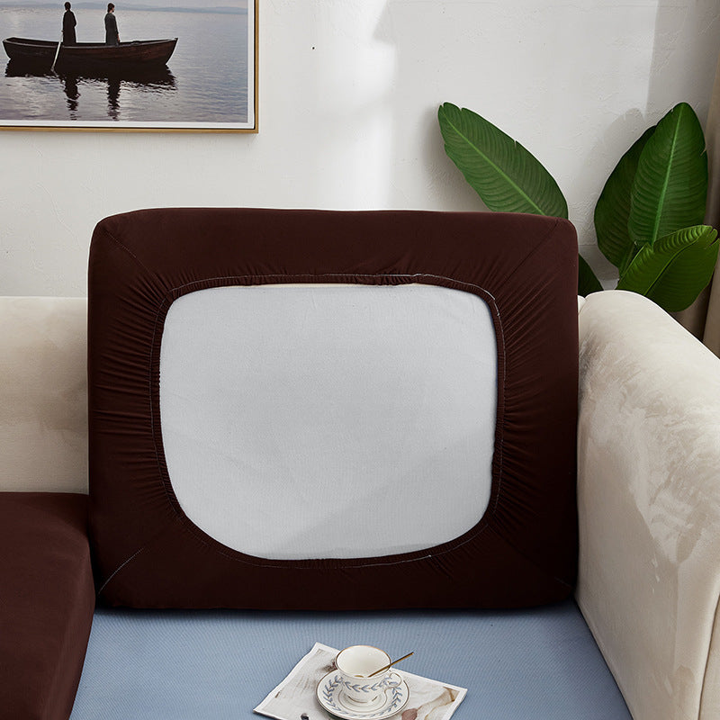 Sectional Sofa Seat Cover Stretchable ELOISE Brown-Regular Single