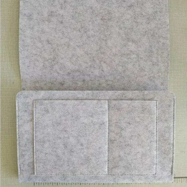 Sofa Armrest Cover Felt Pocket LUCETTE Light Gray2pcs