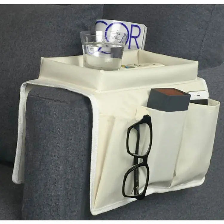 Sofa Armrest Cover Oxford Organizer Lucerne Beige
