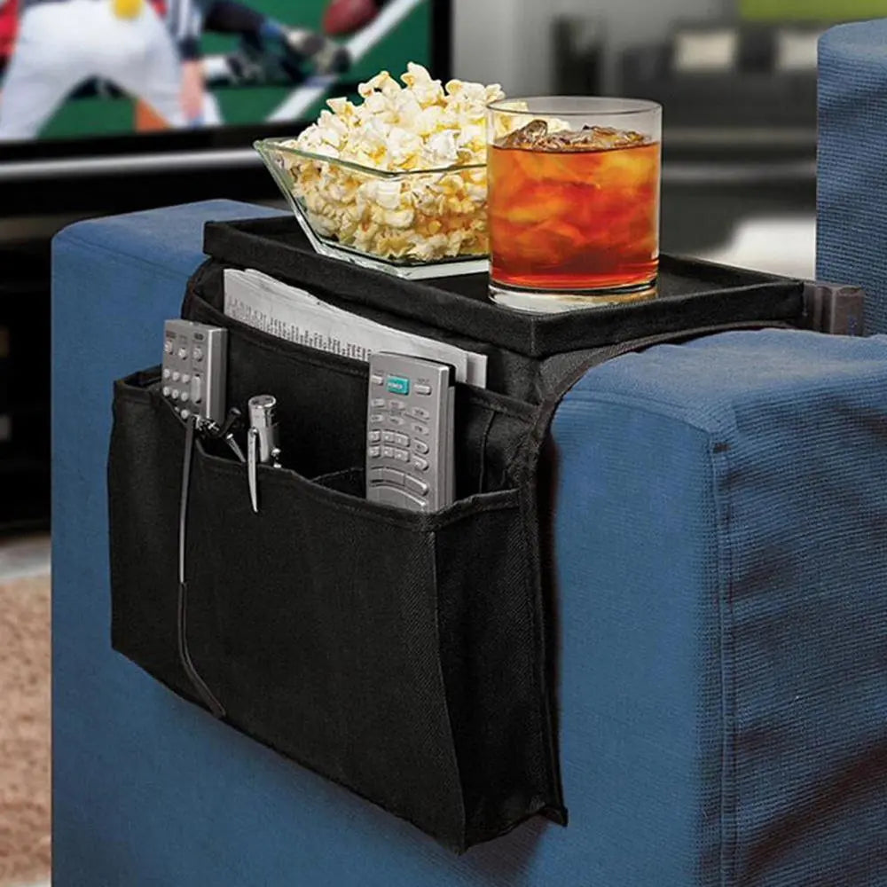 Sofa Armrest Cover Oxford Organizer Lucerne Black