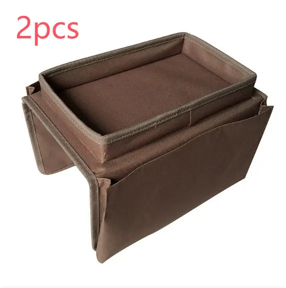 Sofa Armrest Cover Oxford Organizer Lucerne Brown 2pcs
