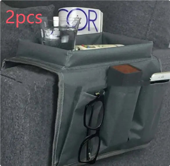 Sofa Armrest Cover Oxford Organizer Lucerne Grey 2pcs