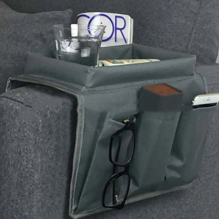 Sofa Armrest Cover Oxford Organizer Lucerne Grey