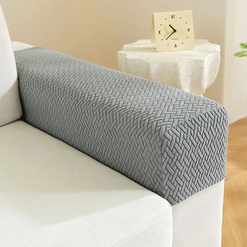 Sofa Armrest Cover Stretchable LUMIERA Dark grey-General use  1pcs-Oblique case