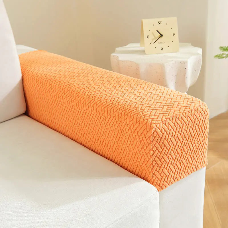Sofa Armrest Cover Stretchable LUMIERA Orange-Lncrease size by 1pcs-Oblique case