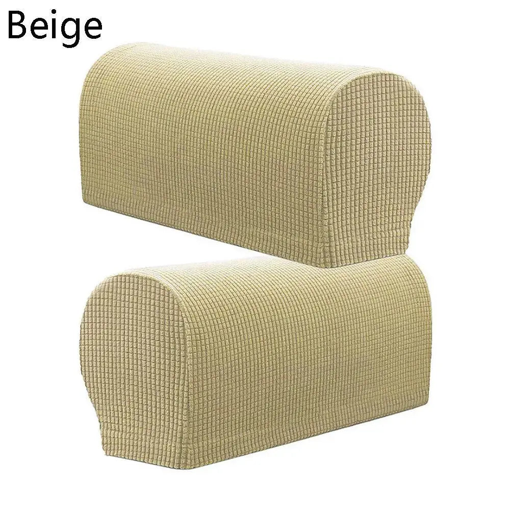 Sofa Armrest Cover Stretchable Polyester LUMINA Beige-Extra Large
