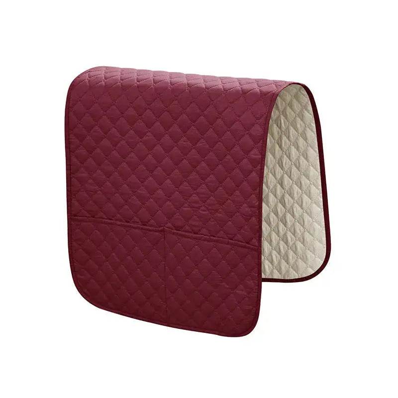 Sofa Armrest Cover Waterproof Quilted LUMIÈRE Wine Red-1 Piece
