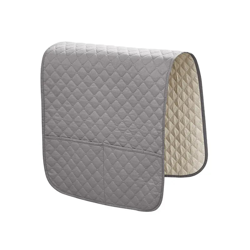 Sofa Armrest Cover Waterproof Quilted MARCELA Light Gray-1 Piece