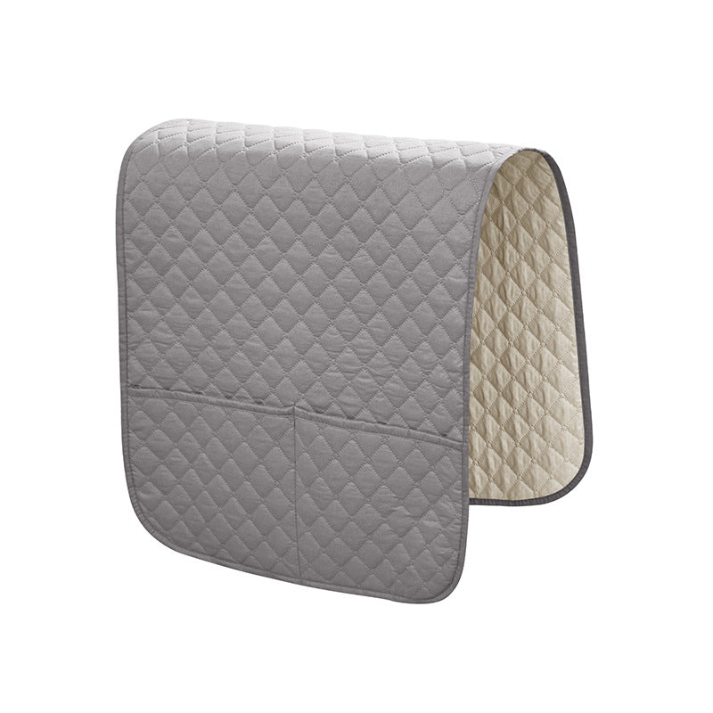 Sofa Armrest Cover Waterproof Quilted RIVAGE Light Gray-1 Piece