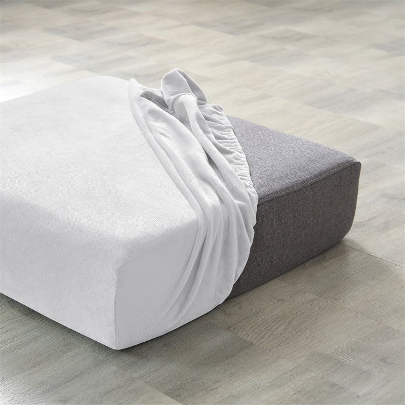 Sofa Cushion Cover Plush Full-Cover LUCETTE Light Gray-Single Seat 1PC