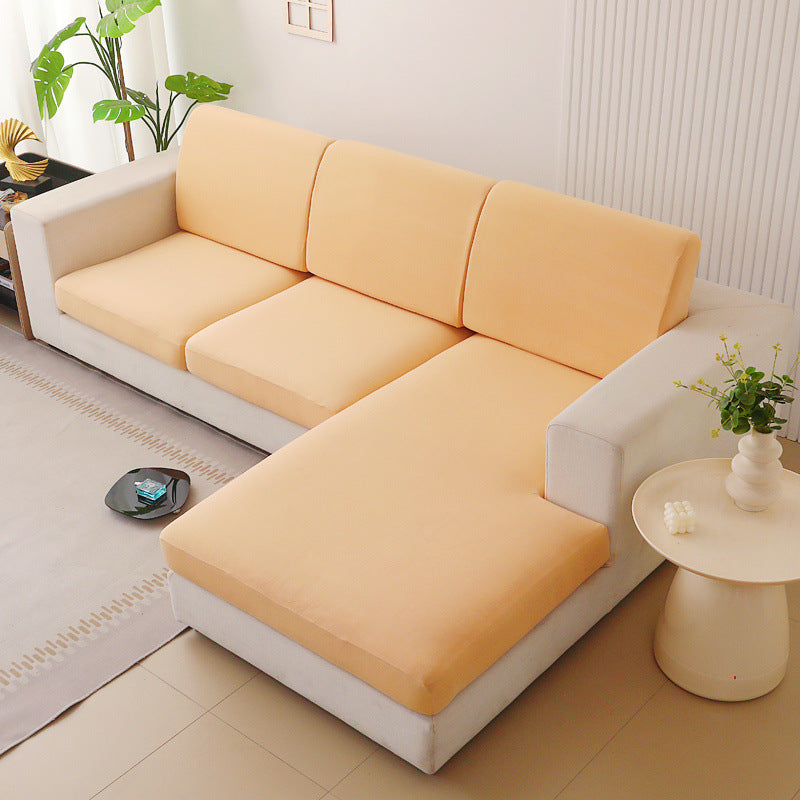 Sofa Seat Cover Stretch Fit LUCILE Four Seasons Beige-Double