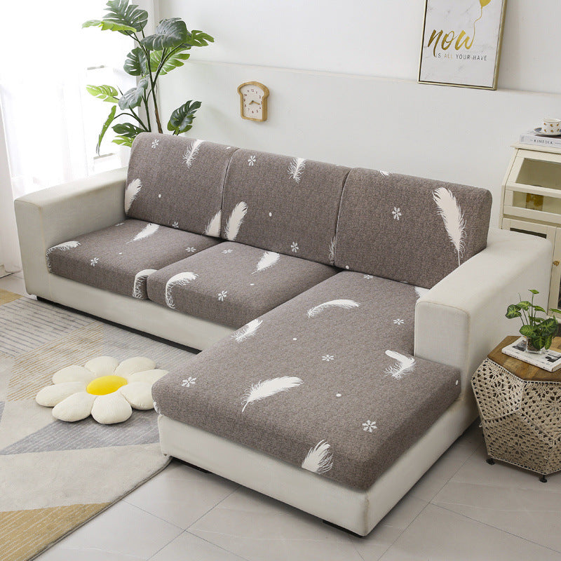 Sofa Seat Cover Stretch Fit LUCILE Snowflake Feather-Double