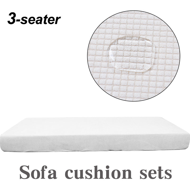 Sofa Seat Cover Waterproof Fleece AURELIE White-C
