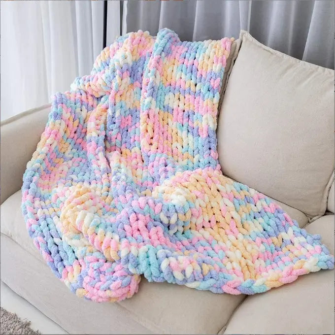 Sofa Throw Chenille Chunky LUNELLE Suit-60X80
