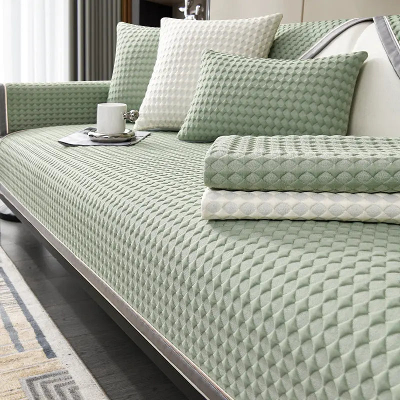 Sofa Throw Non-Slip Cooling BRISSE Green-70 × 180