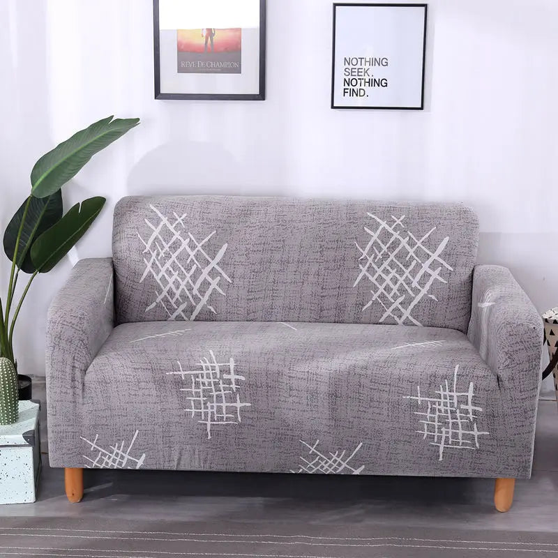Stretch Sofa Covers Non-Slip Elastic ROUVELA Fleeting Time-235to300 Four People
