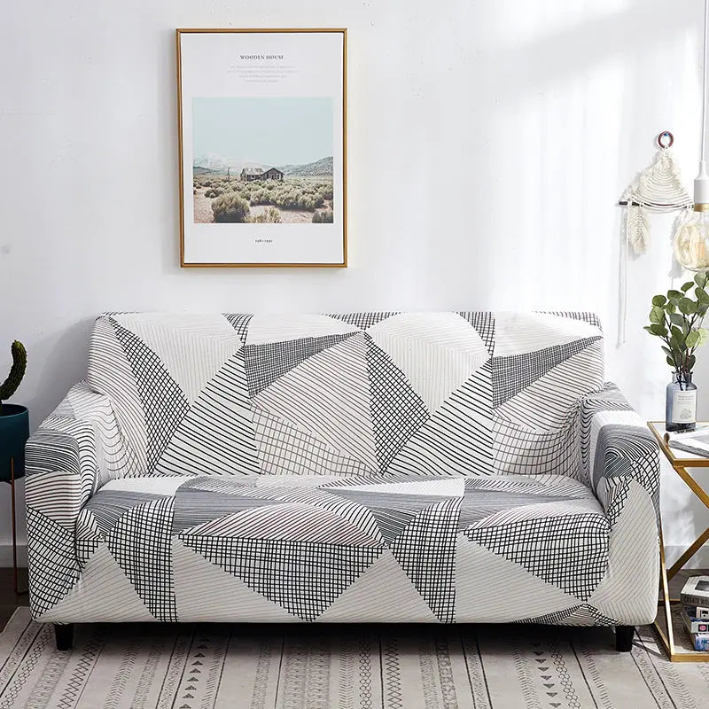 Stretch Sofa Covers Non-Slip Elastic ROUVELA Mocha-90to140 Single