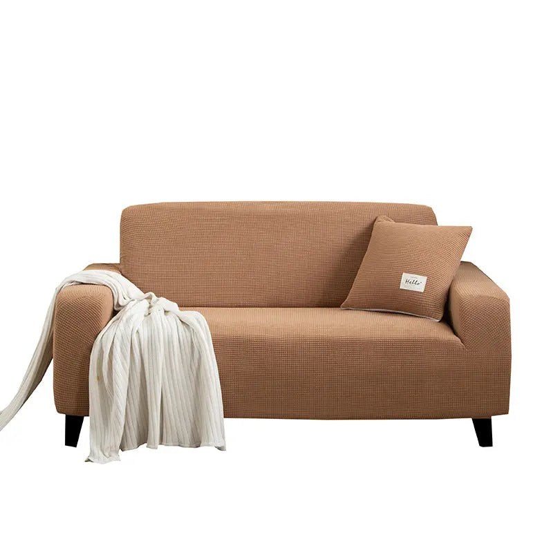 Stretch Sofa Covers Polar Fleece Cozy LUMIERA Camel-190to230cm