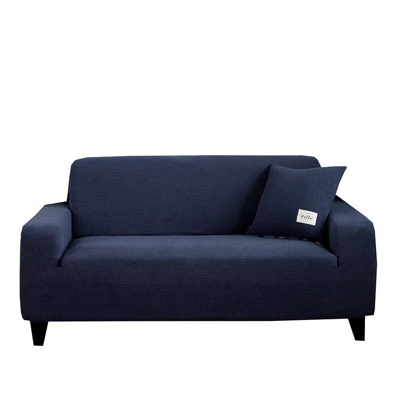 Stretch Sofa Covers Polar Fleece Cozy LUMIERA Navy Blue-90to140cm