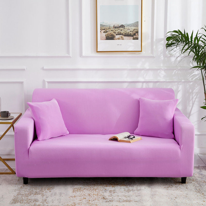 Stretch Sofa Covers Thick Knit VIVETTE Single 90 140cm-Light Purple