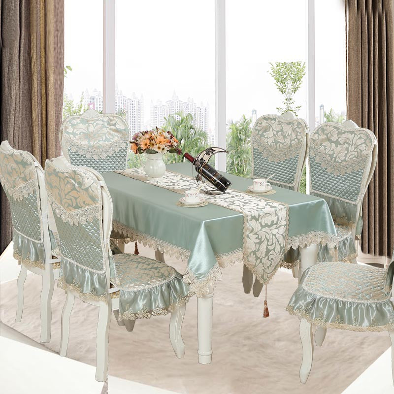 Table Cloth Floral European LUCETTE Green-130x180cm rectangular tableclo