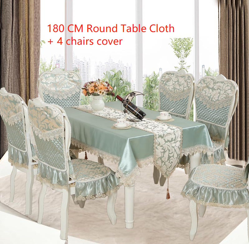 Table Cloth Floral European LUCETTE Green-180cm