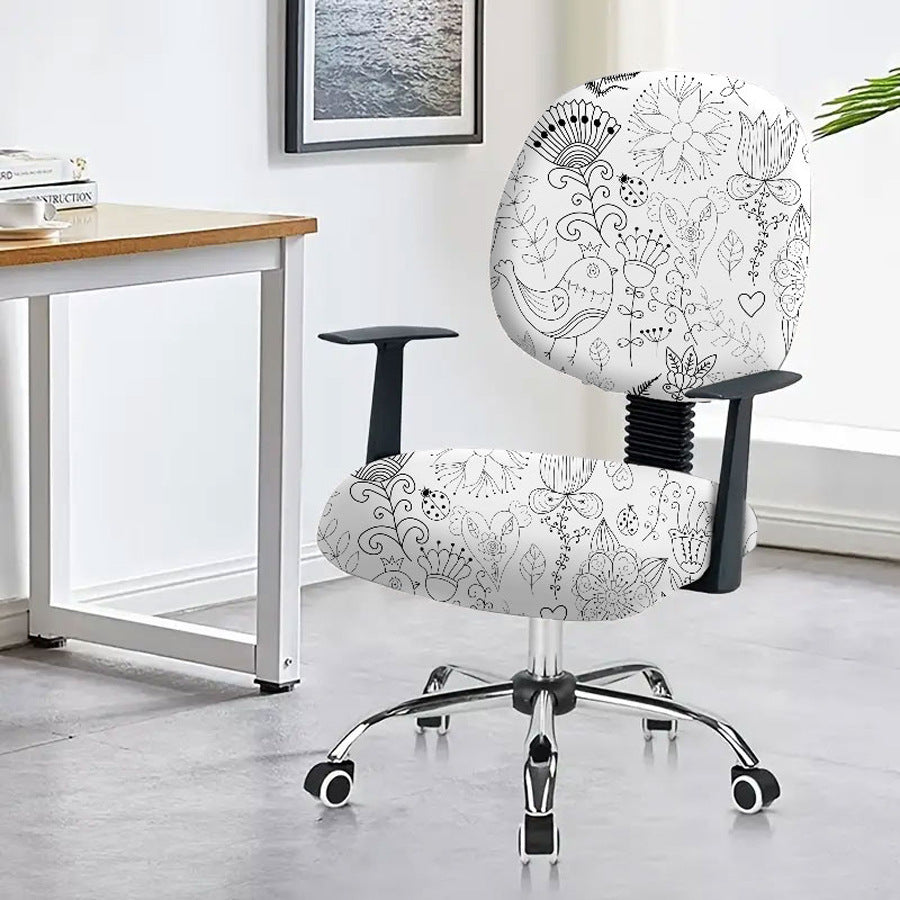 Task Chair Cover Non-Slip Polyester CAMILLE Bird-45x 45cm