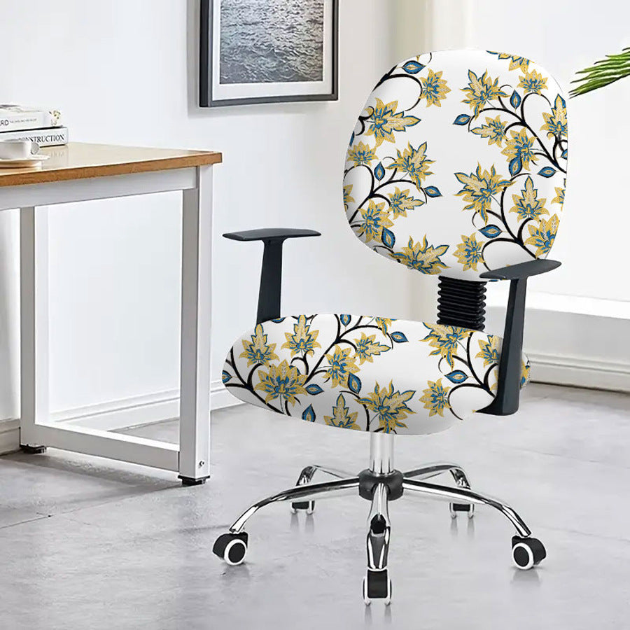 Task Chair Cover Non-Slip Polyester CAMILLE Flowers And Branches-45x 45cm