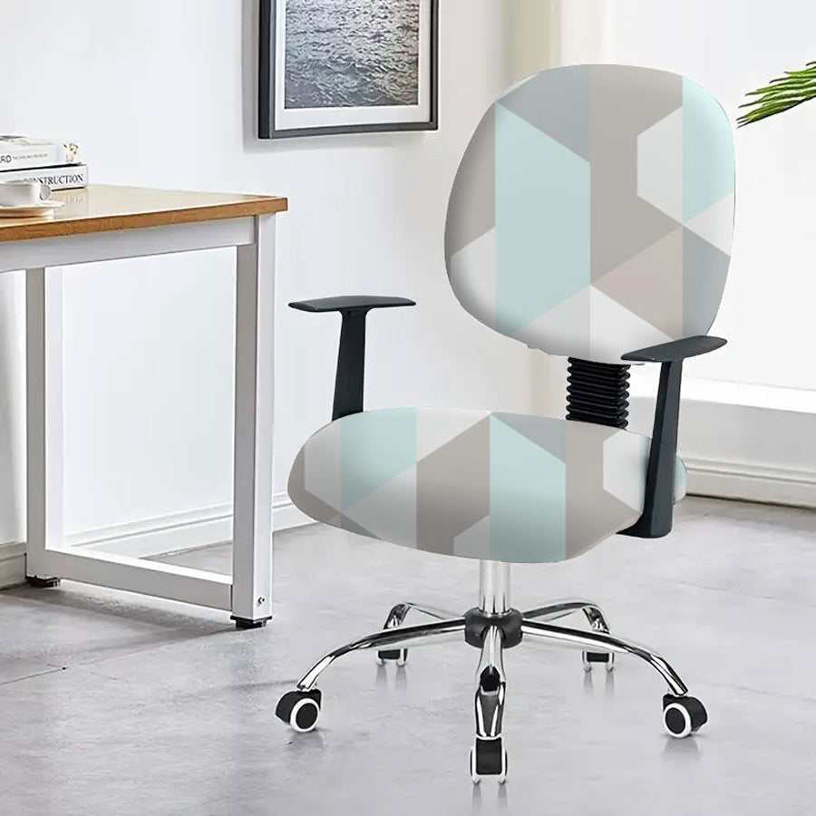 Task Chair Cover Non-Slip Polyester CAMILLE Horizontal Block-45x 45cm